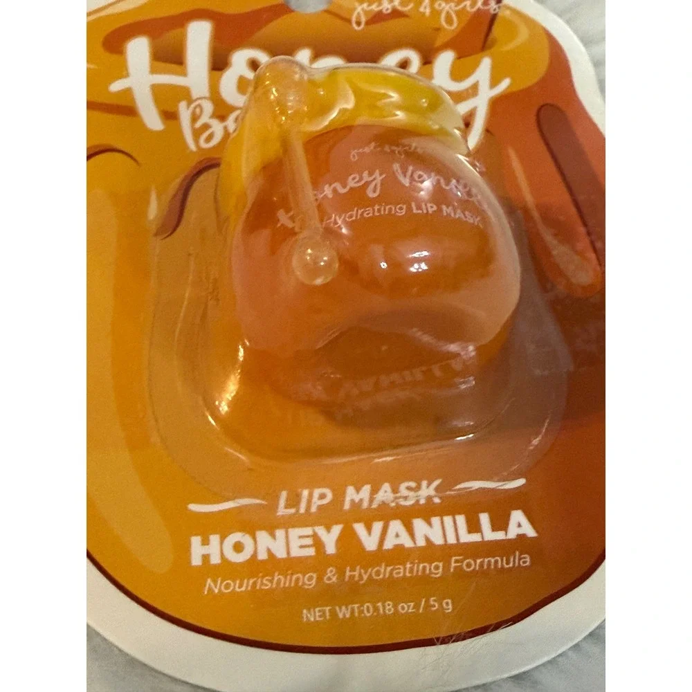 Just 4 Girls Honey Bee Mine Lip Mask Set Honey Almond & Honey Vanilla 2 Pack